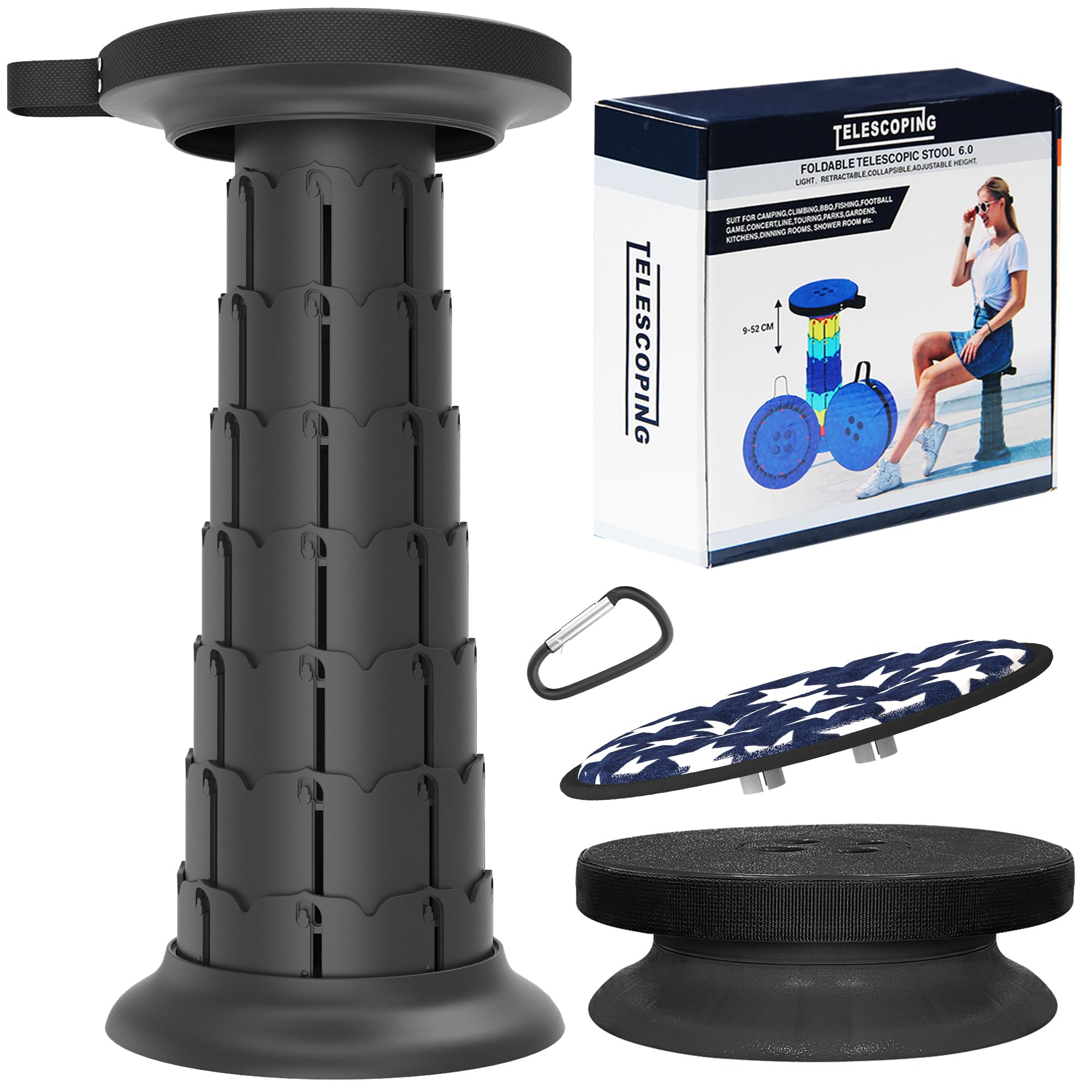 Telescopic foldable chair